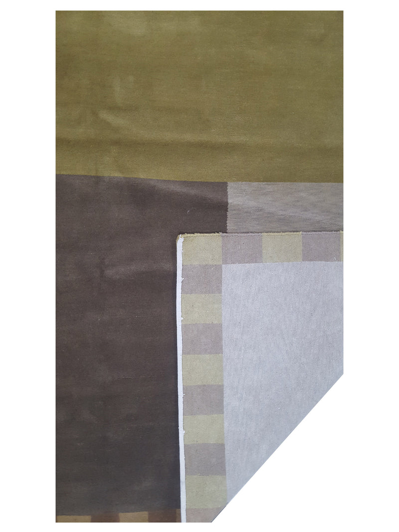 Pacific Tranquality 43453 Olive Brown Modern Hand Knotted Rug