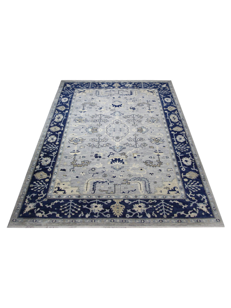 Pacific Anatolian Revival 43459 Lt.Grey Navy Transitional Hand Knotted Rug