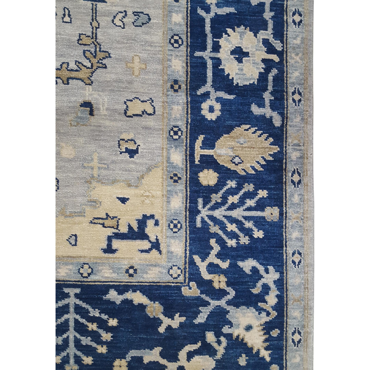 Pacific Anatolian Revival 43459 Lt.Grey Navy Transitional Hand Knotted Rug