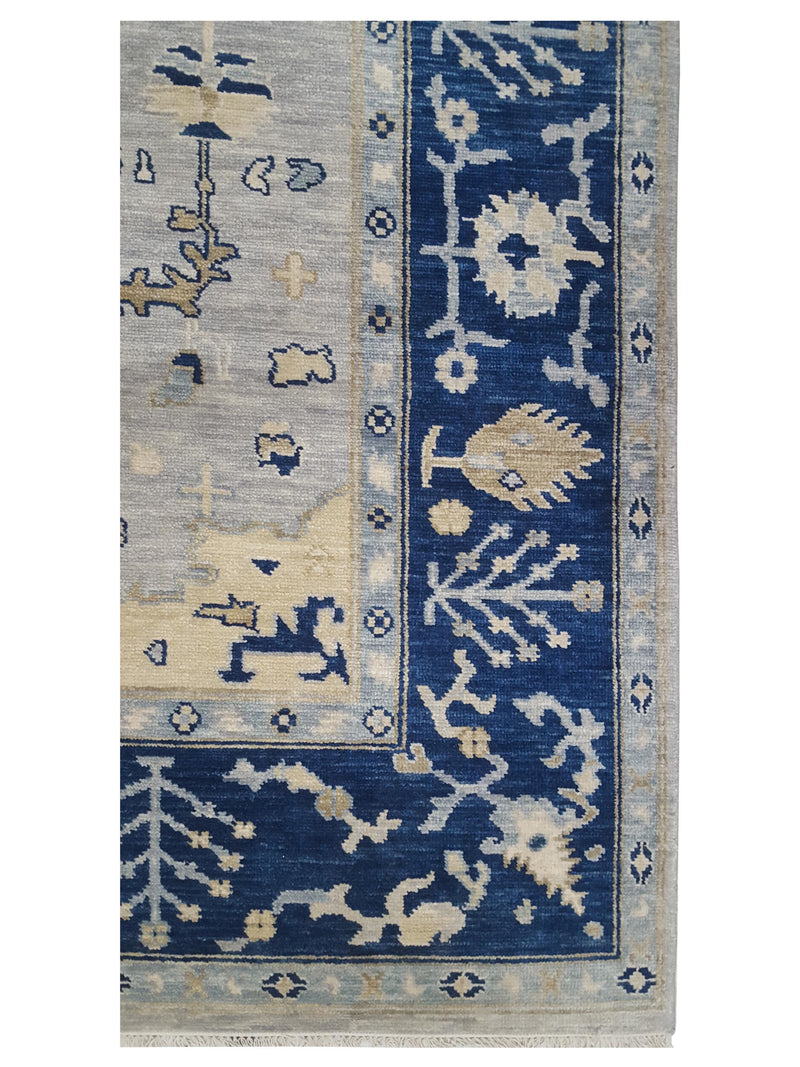 Pacific Anatolian Revival 43459 Lt.Grey Navy Transitional Hand Knotted Rug