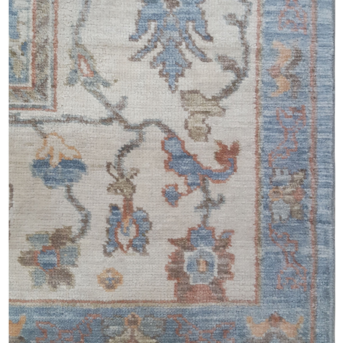 Pacific Anatolian Revival 43461 Lt.Blue Beige Transitional Hand Knotted Rug
