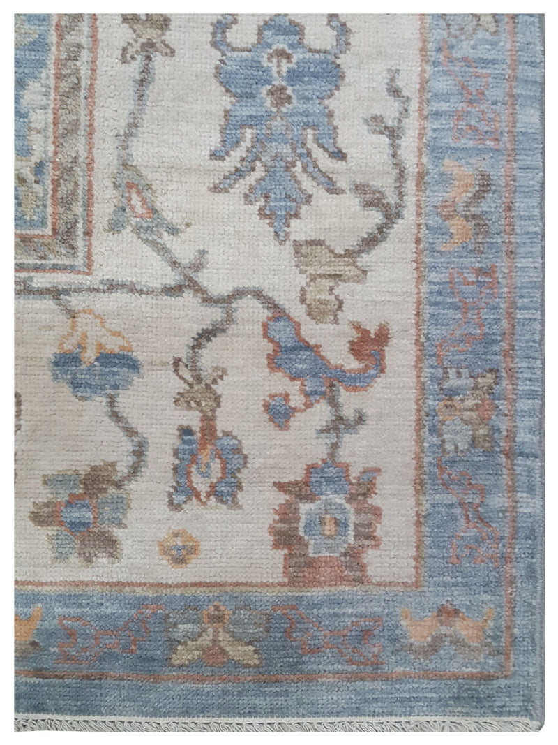 Pacific Anatolian Revival 43461 Lt.Blue Beige Transitional Hand Knotted Rug
