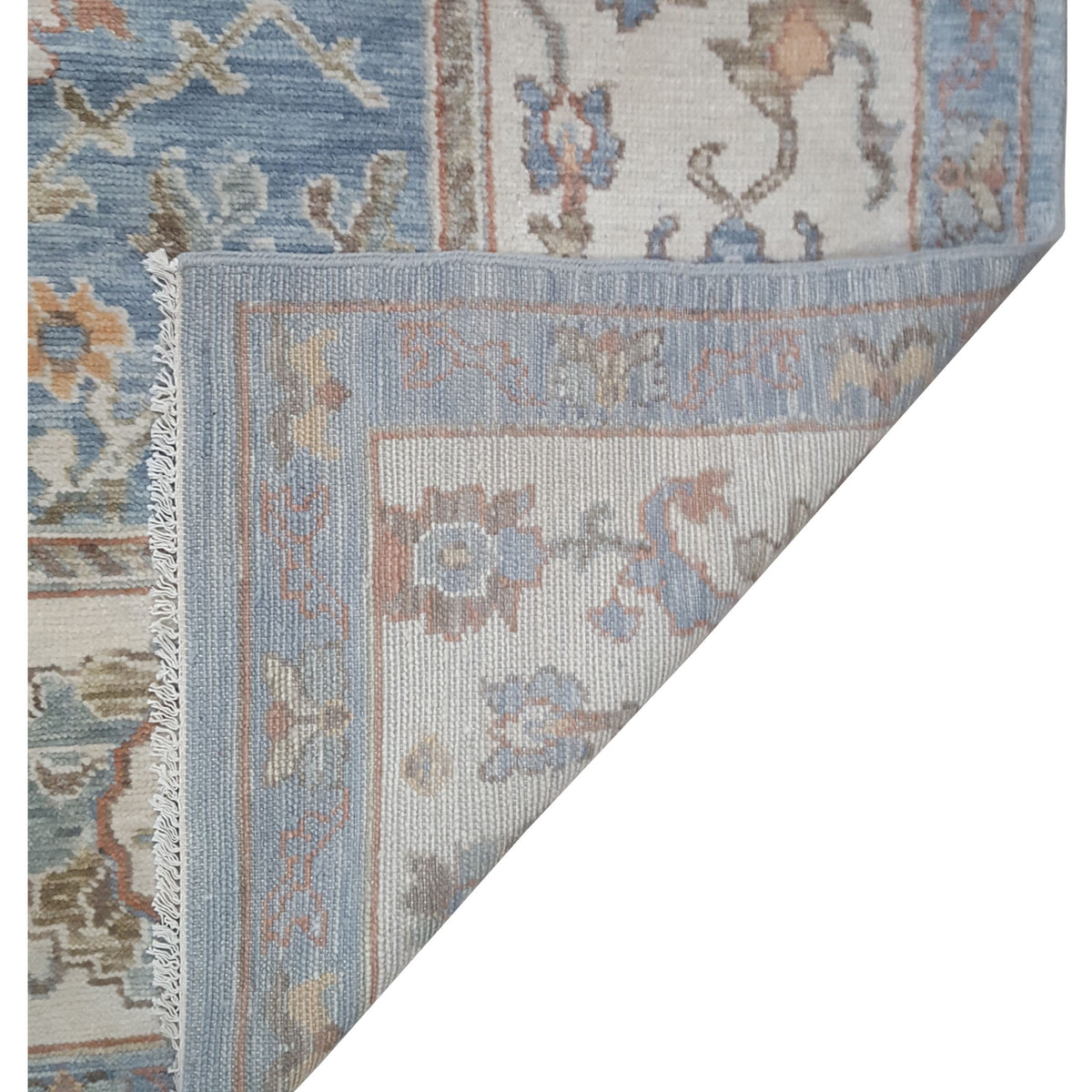 Pacific Anatolian Revival 43461 Lt.Blue Beige Transitional Hand Knotted Rug