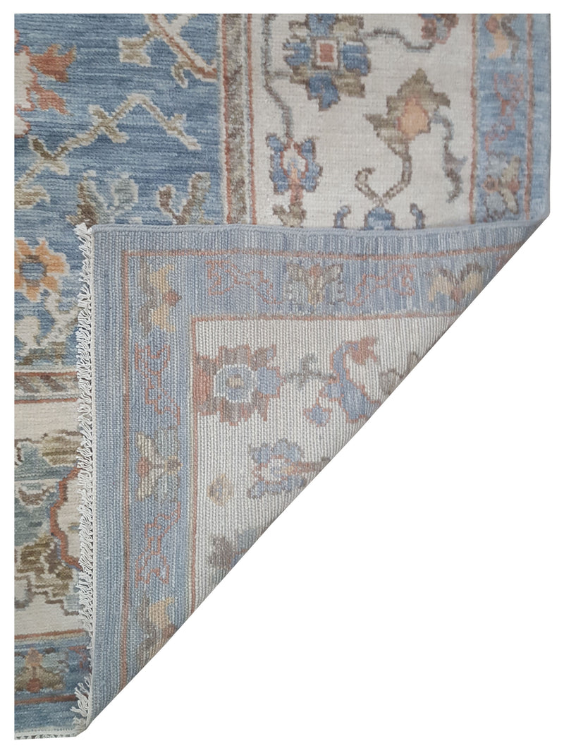 Pacific Anatolian Revival 43461 Lt.Blue Beige Transitional Hand Knotted Rug