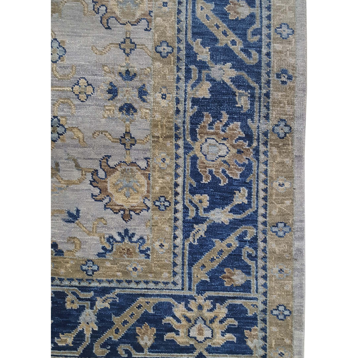 Pacific Anatolian Revival 43469 Grey Navy Transitional Hand Knotted Rug