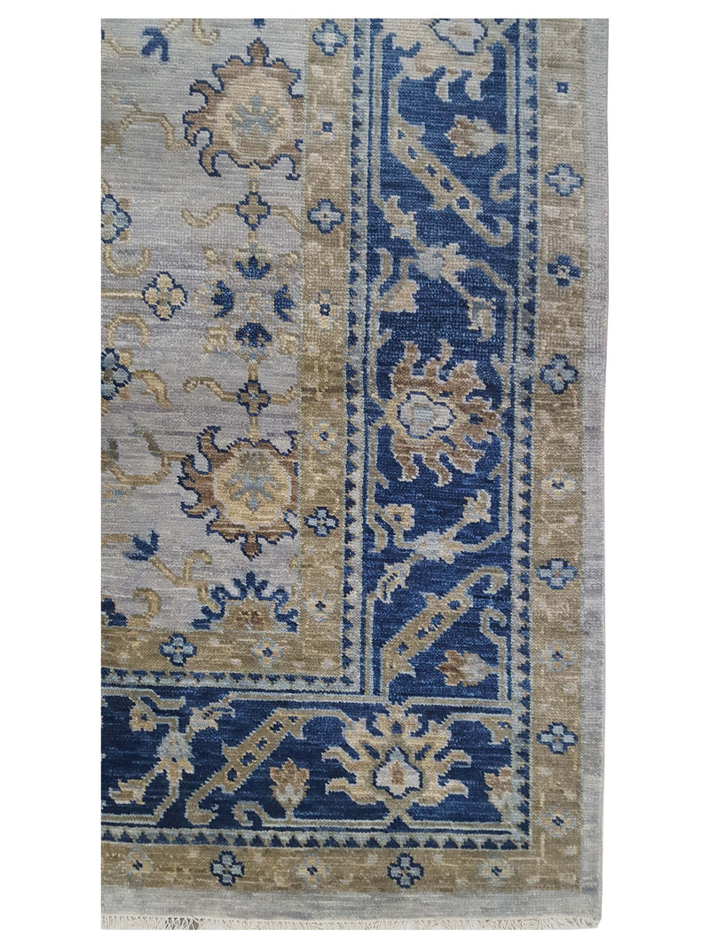 Pacific Anatolian Revival 43469 Grey Navy Transitional Hand Knotted Rug