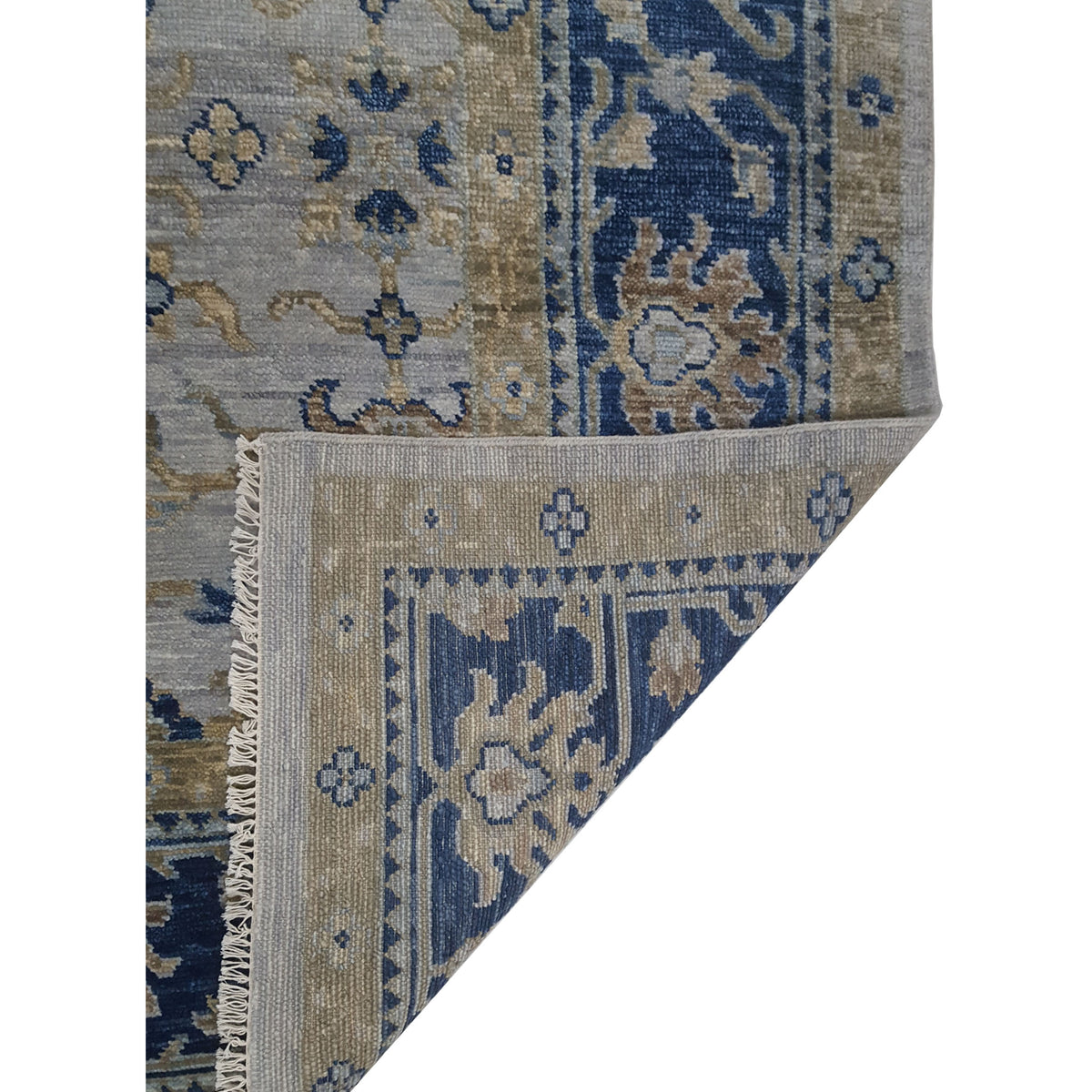 Pacific Anatolian Revival 43469 Grey Navy Transitional Hand Knotted Rug