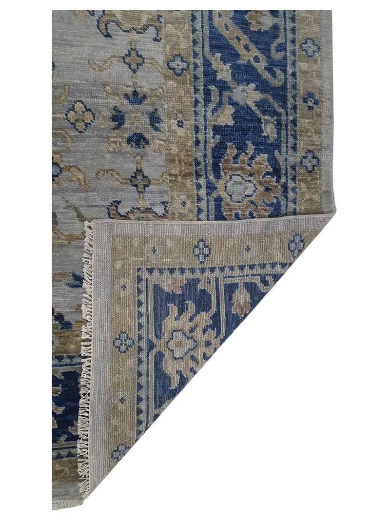 Pacific Anatolian Revival 43469 Grey Navy Transitional Hand Knotted Rug