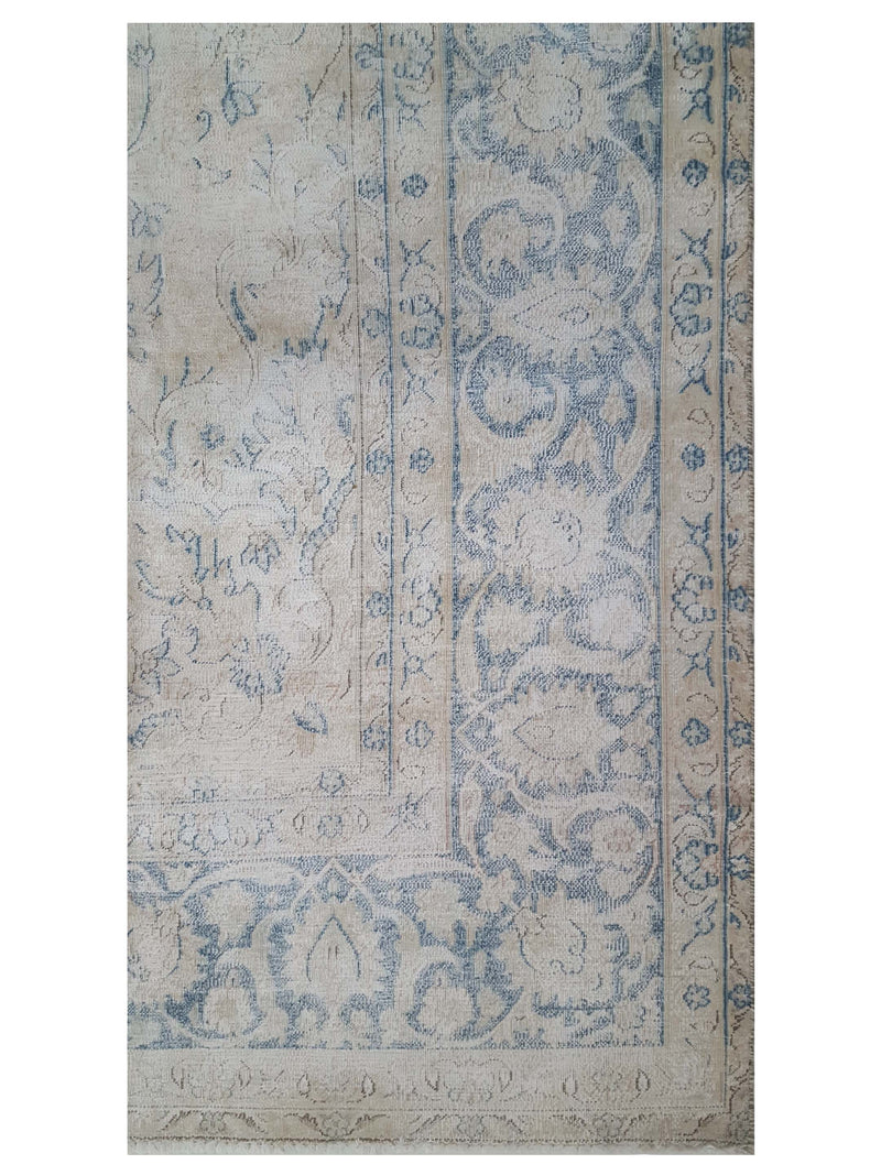 Pacific Vintage 43478 Ivory Blue Vintage Hand Knotted Rug