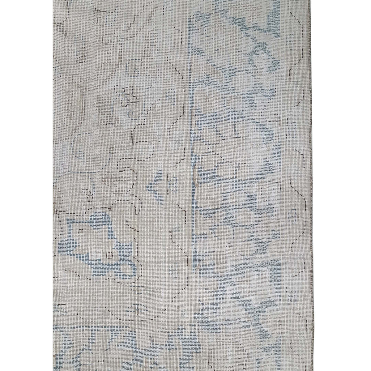 Pacific Vintage 43502 Ivory Teal Vintage Hand Knotted Rug