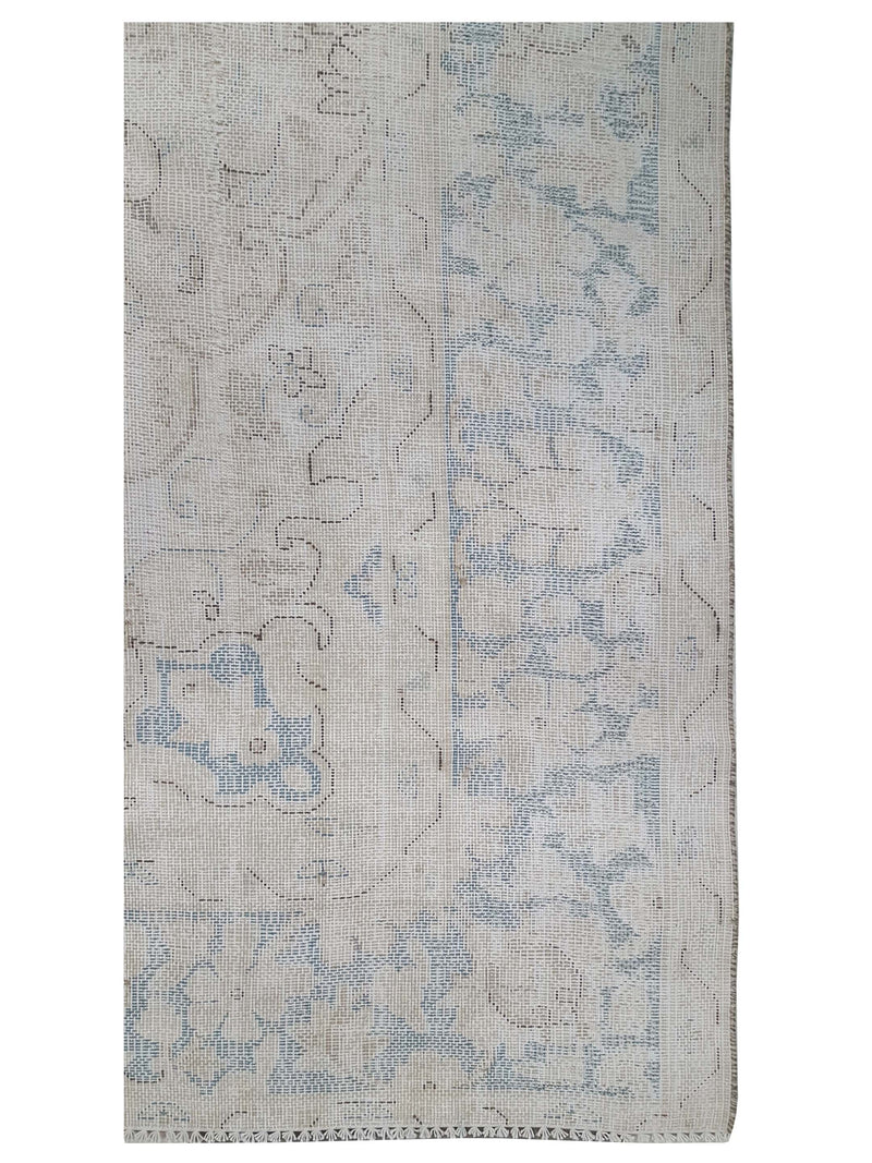 Pacific Vintage 43502 Ivory Teal Vintage Hand Knotted Rug