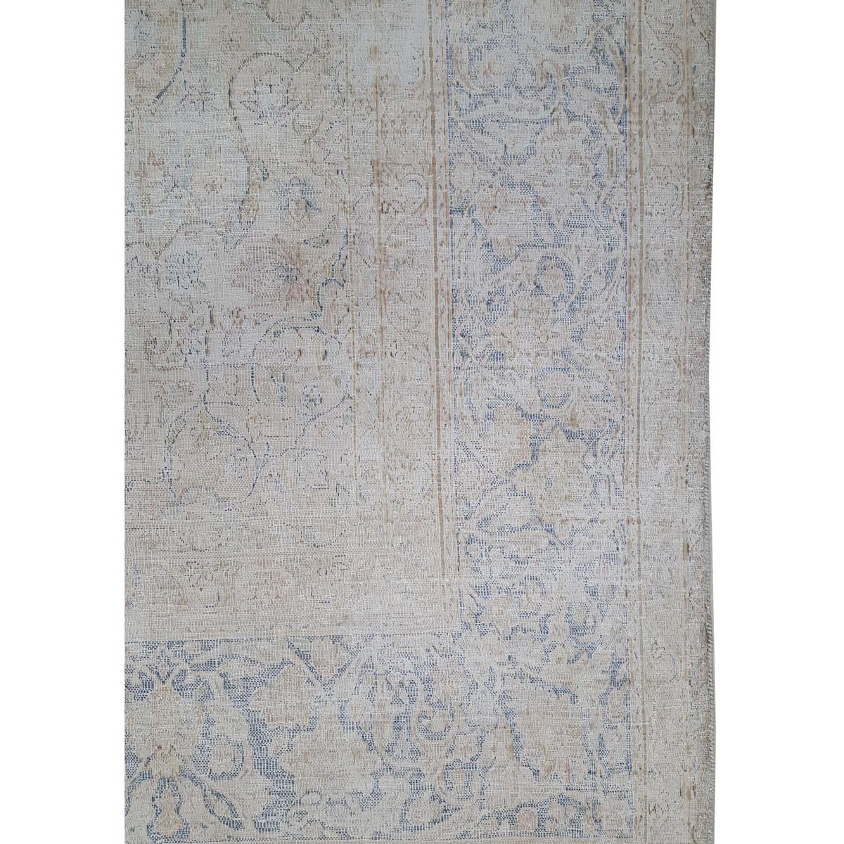 Pacific Vintage 43503 Ivory Teal Vintage Hand Knotted Rug