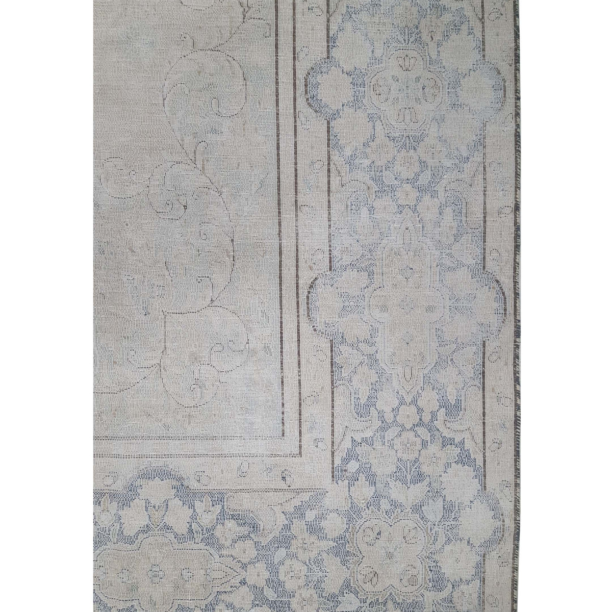 Pacific Vintage 43507 Ivory Blue Vintage Hand Knotted Rug