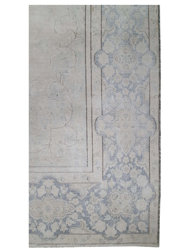 Pacific Vintage 43507 Ivory Blue Vintage Hand Knotted Rug