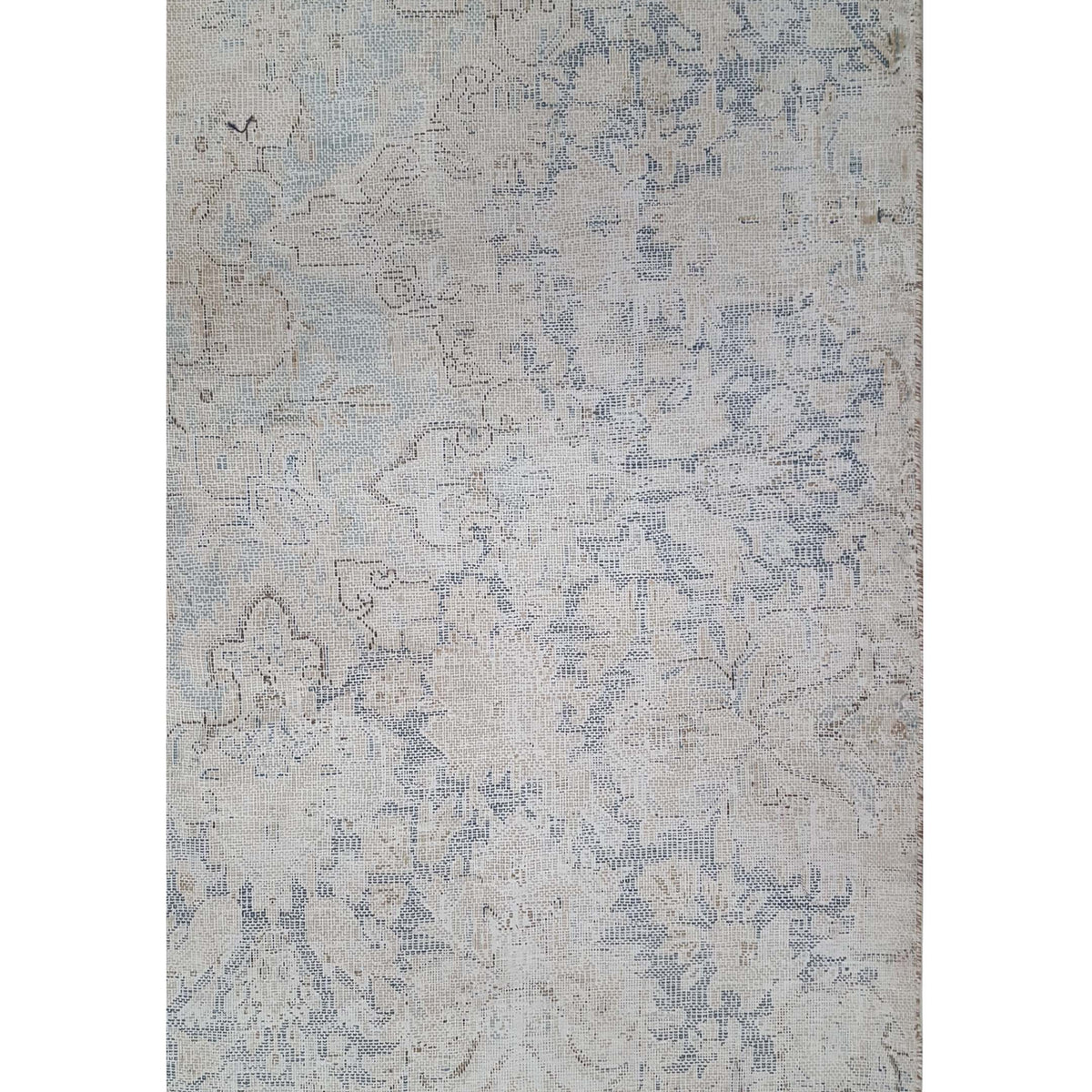 Pacific Vintage 43508 Ivory Blue Vintage Hand Knotted Rug