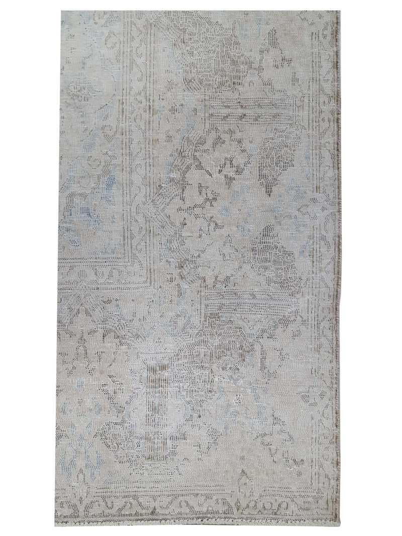 Pacific Vintage 43511 Ivory Beige Vintage Hand Knotted Rug