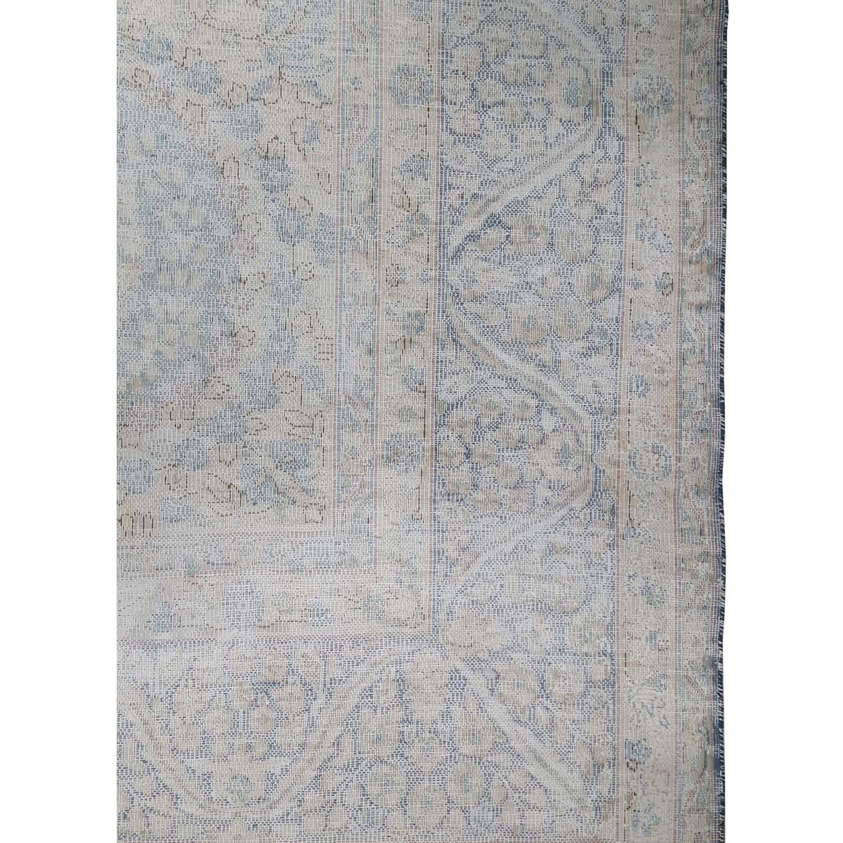 Pacific Vintage 43512 Ivory Grey Vintage Hand Knotted Rug
