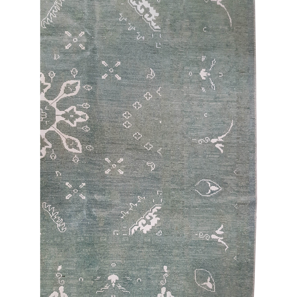Pacific Ziegler 43514 Green Ivory Transitional Hand Knotted Rug