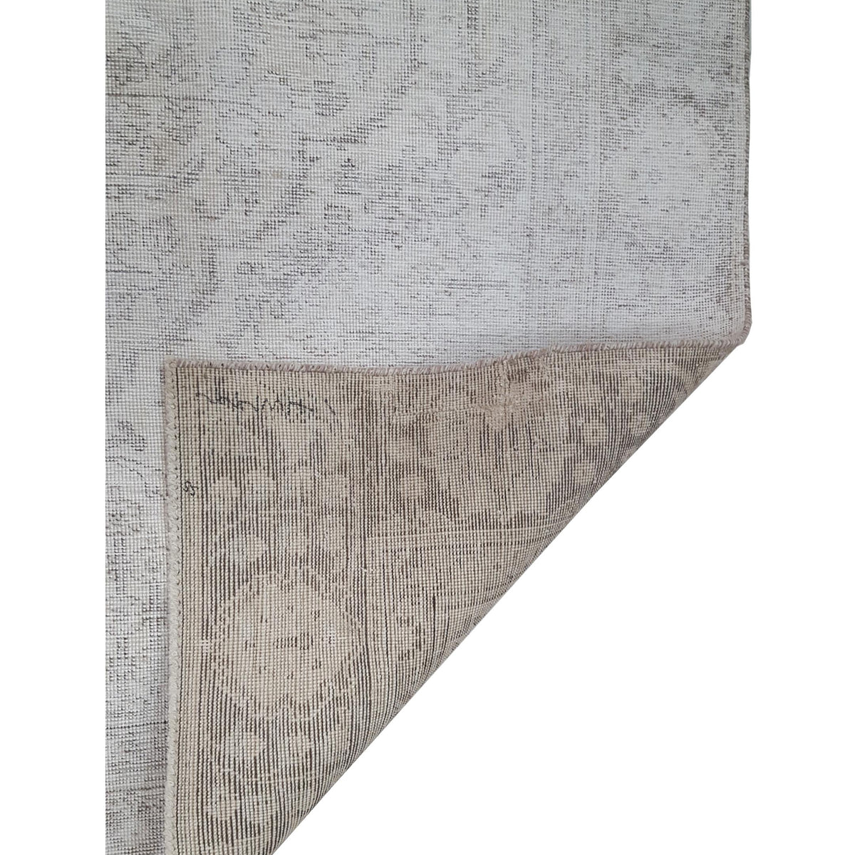 Pacific Vintage 43517 Ivory Grey Vintage Hand Knotted Rug