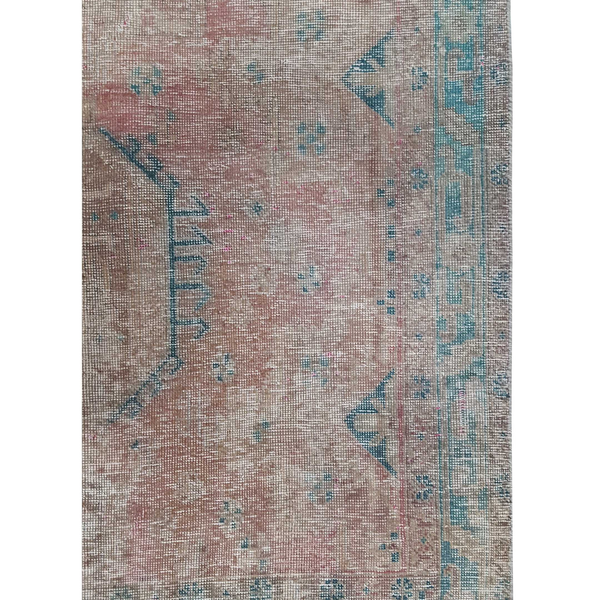 Pacific Vintage 43524 Rust Teal Vintage Hand Knotted Rug
