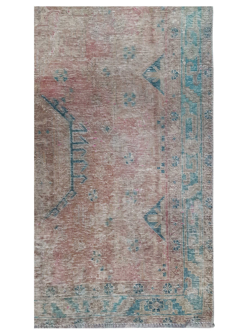 Pacific Vintage 43524 Rust Teal Vintage Hand Knotted Rug