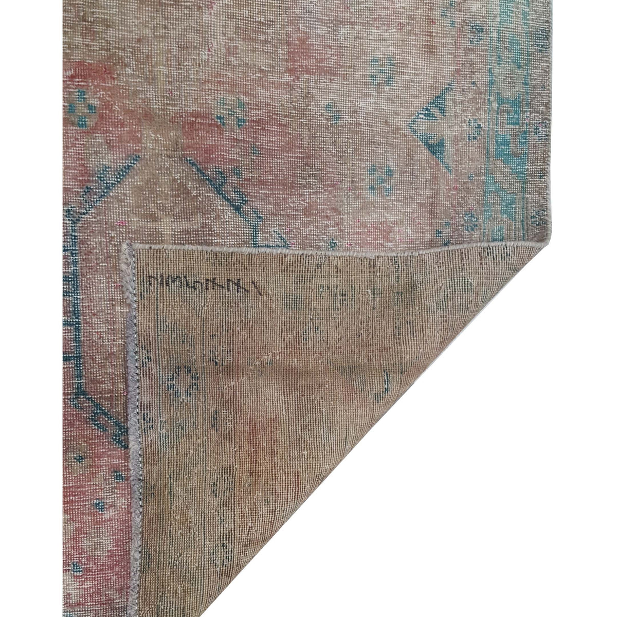 Pacific Vintage 43524 Rust Teal Vintage Hand Knotted Rug
