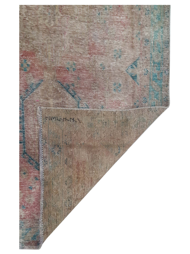 Pacific Vintage 43524 Rust Teal Vintage Hand Knotted Rug