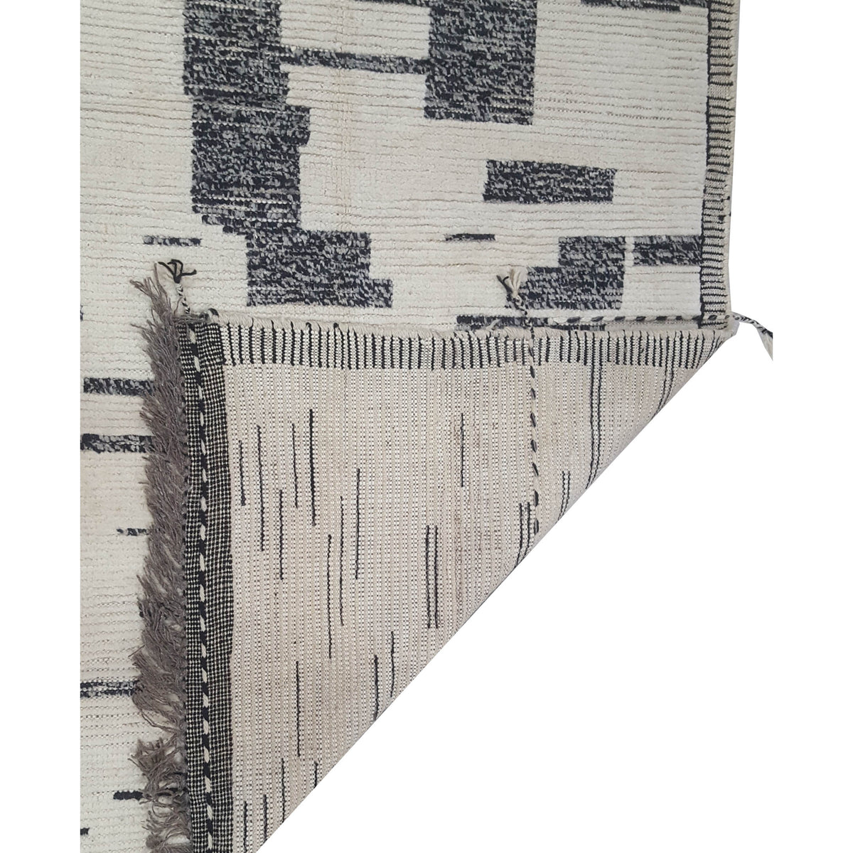Pacific Moroccan 43525 Ivory Grey Transitional Hand Knotted Rug