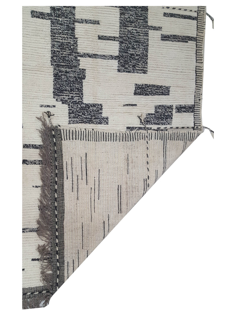 Pacific Moroccan 43525 Ivory Grey Transitional Hand Knotted Rug