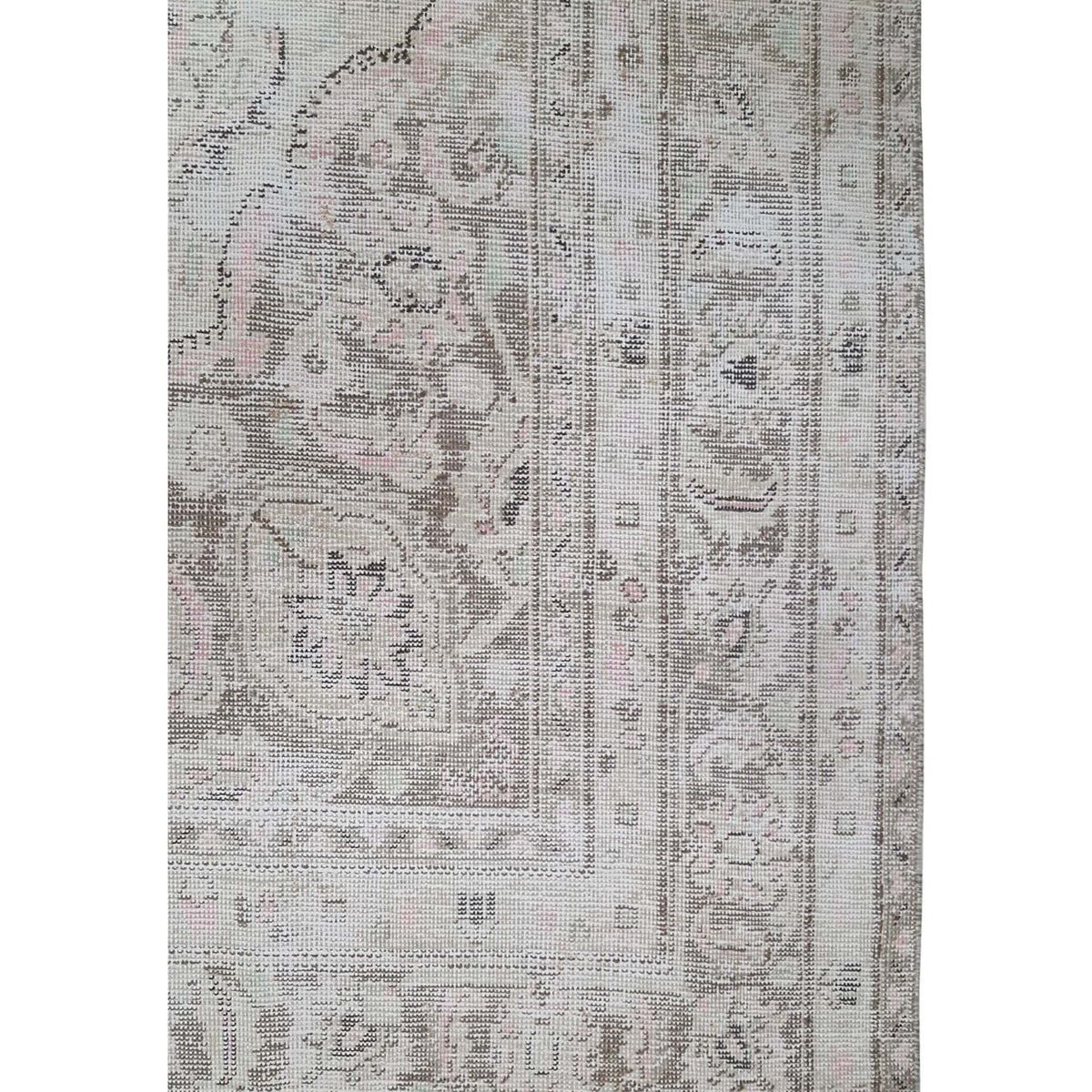 Pacific Vintage 43526 Ivory Peach Vintage Hand Knotted Rug