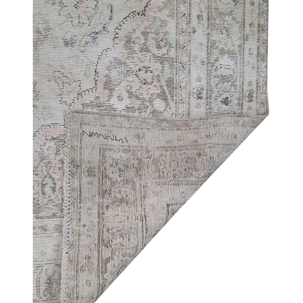 Pacific Vintage 43526 Ivory Peach Vintage Hand Knotted Rug