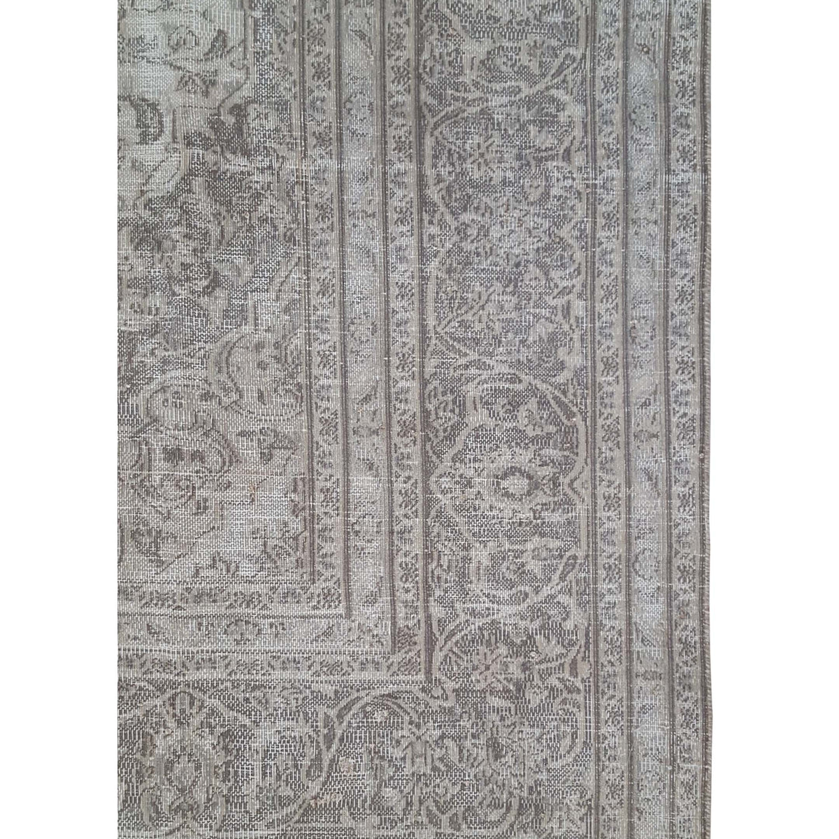 Pacific Vintage 43527 Ivory Khaki Vintage Hand Knotted Rug