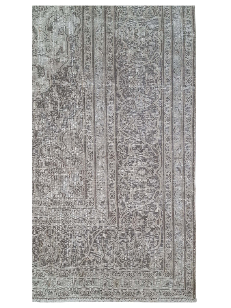 Pacific Vintage 43527 Ivory Khaki Vintage Hand Knotted Rug