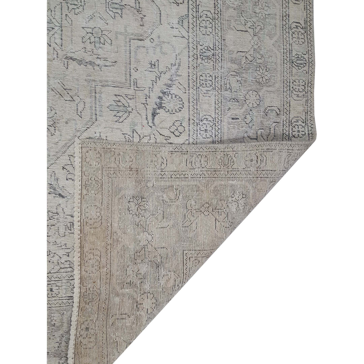 Pacific Vintage 43528 Beige Grey Vintage Hand Knotted Rug
