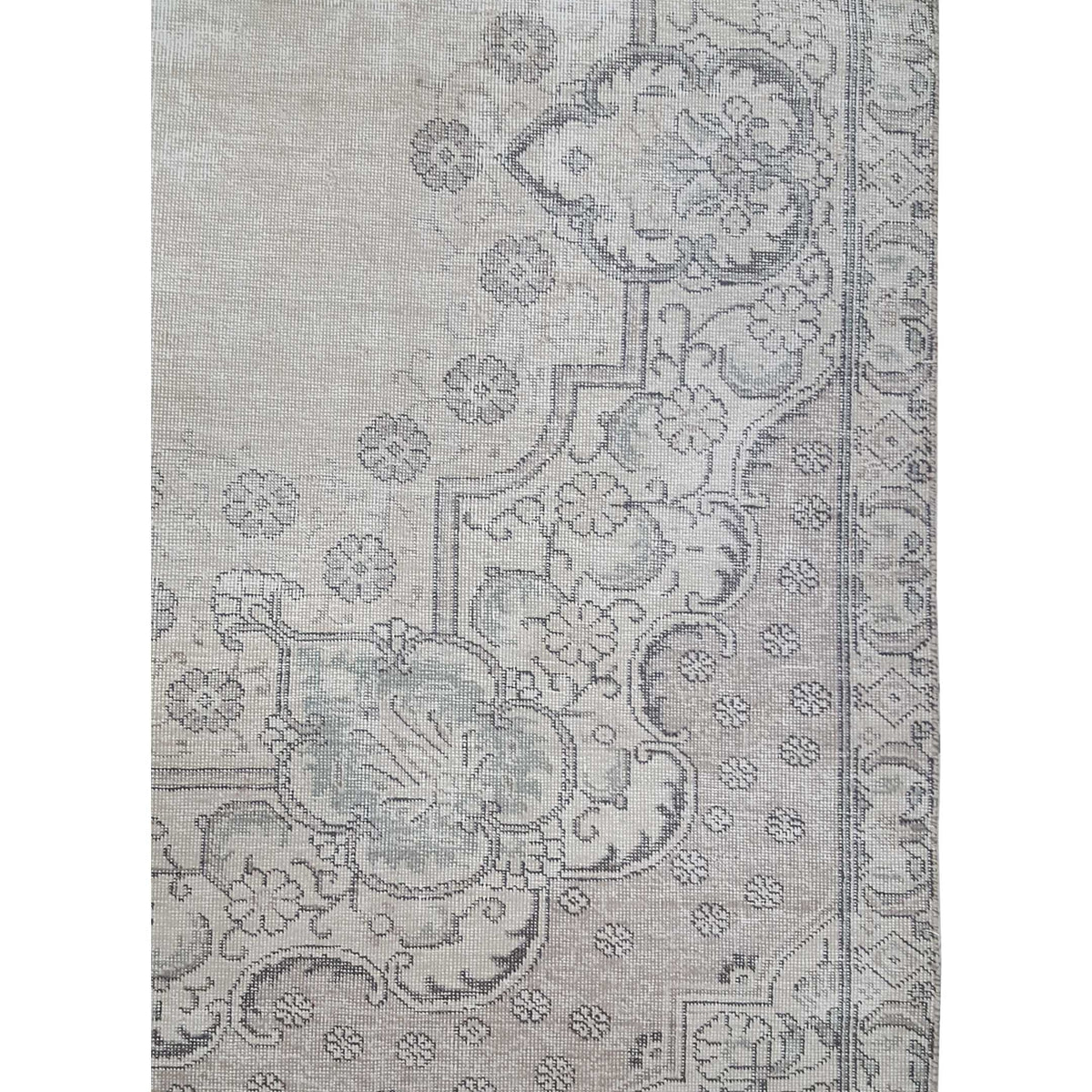 Pacific Vintage 43529 Beige Grey Vintage Hand Knotted Rug
