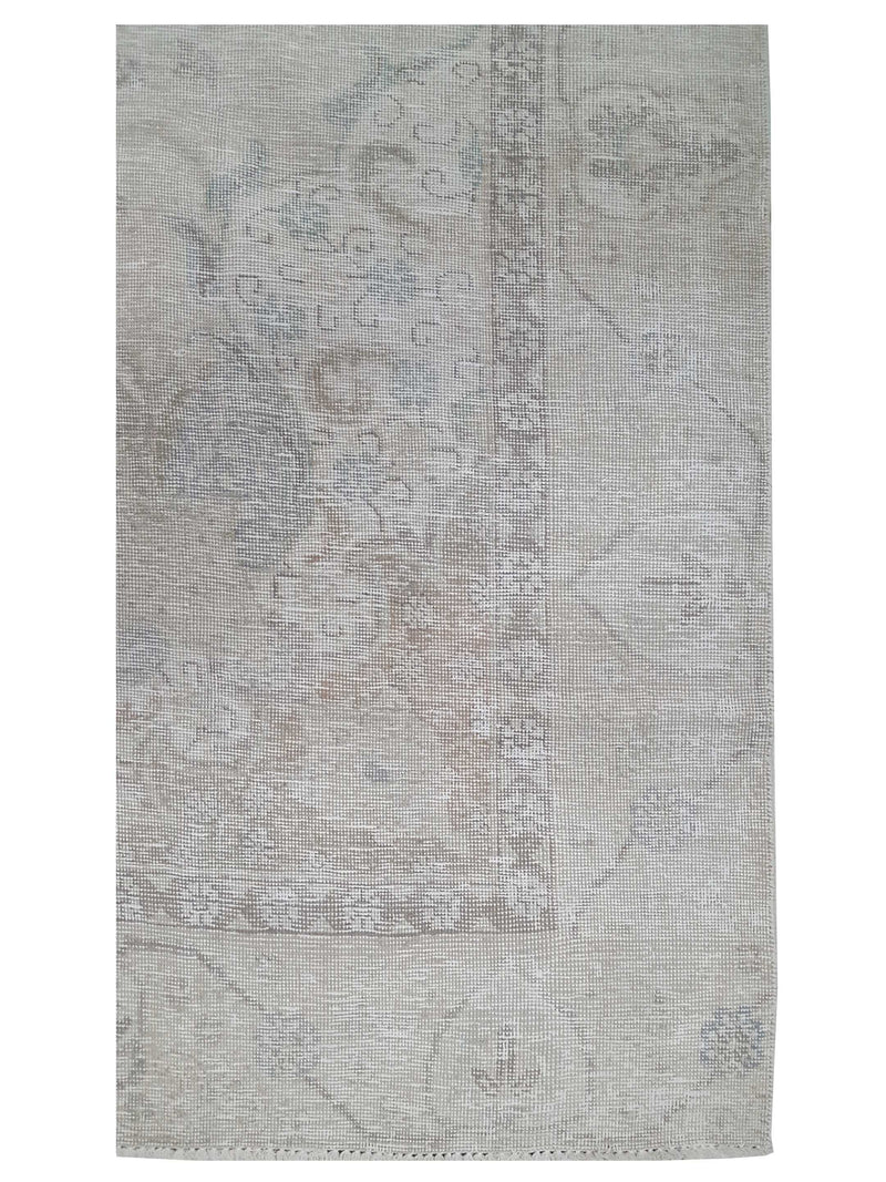 Pacific Vintage 43530 Ivory Beige Vintage Hand Knotted Rug