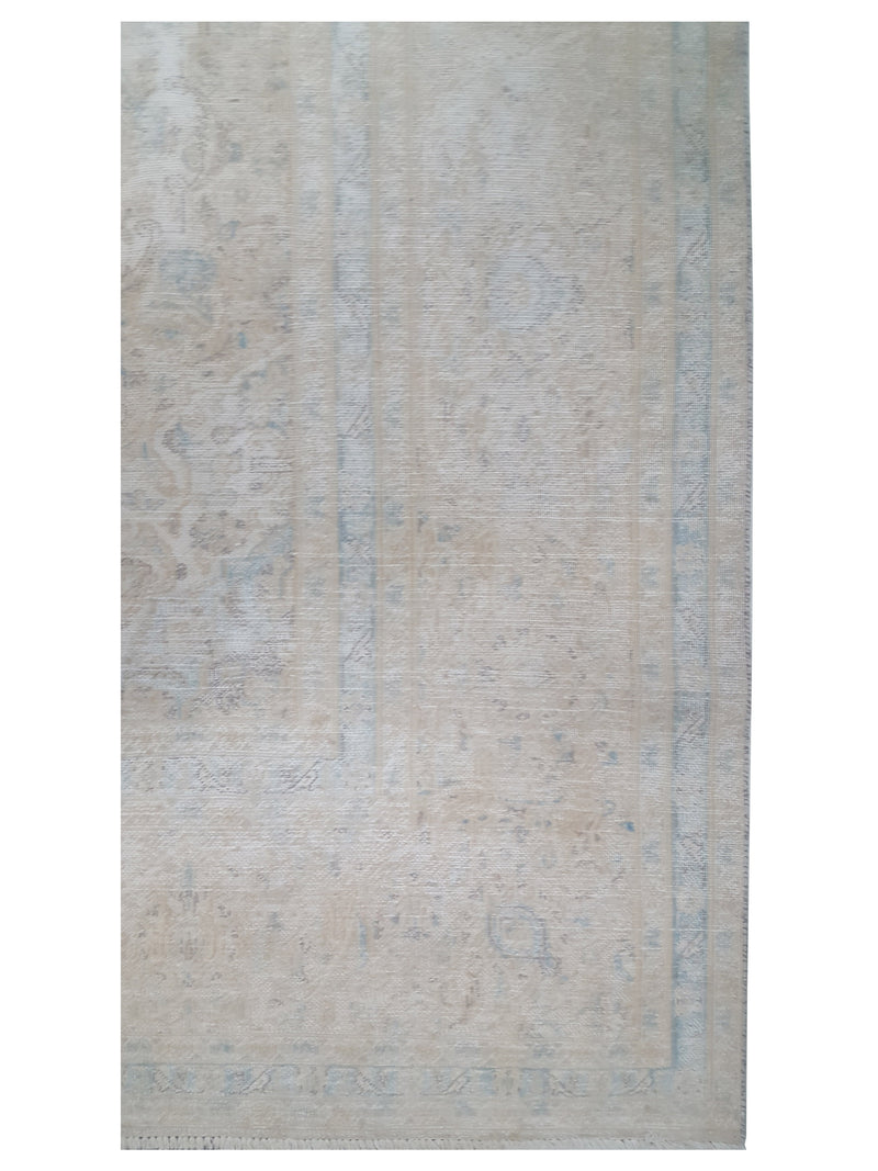 Pacific Vintage 43533 Ivory Beige Vintage Hand Knotted Rug