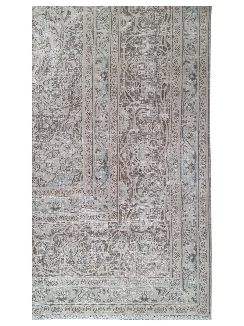 Pacific Vintage 43534 Ivory Khaki Vintage Hand Knotted Rug