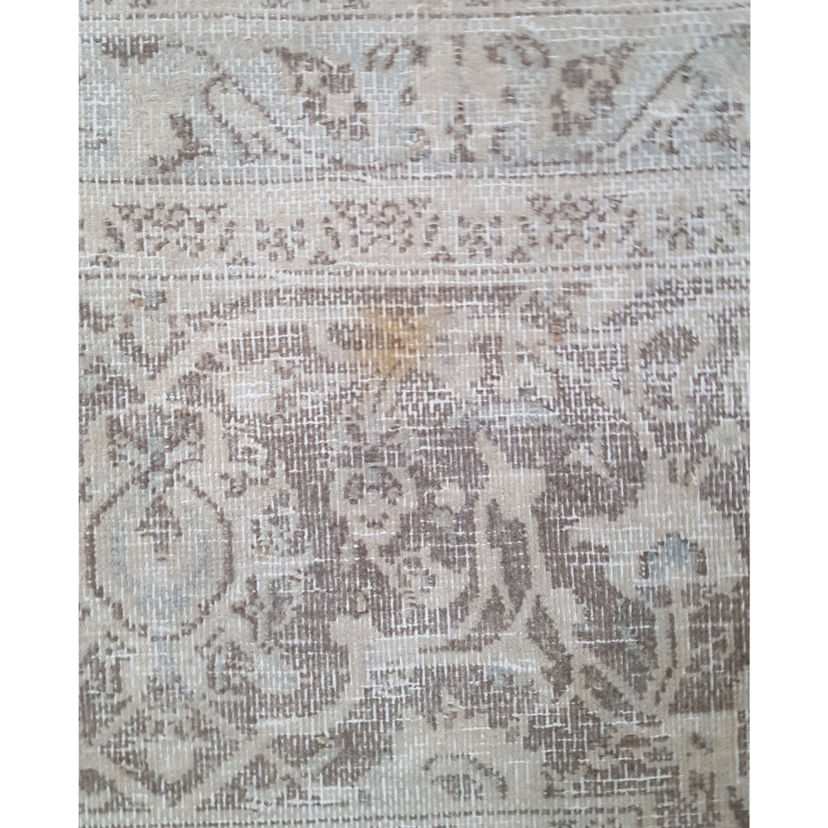 Pacific Vintage 43534 Ivory Khaki Vintage Hand Knotted Rug