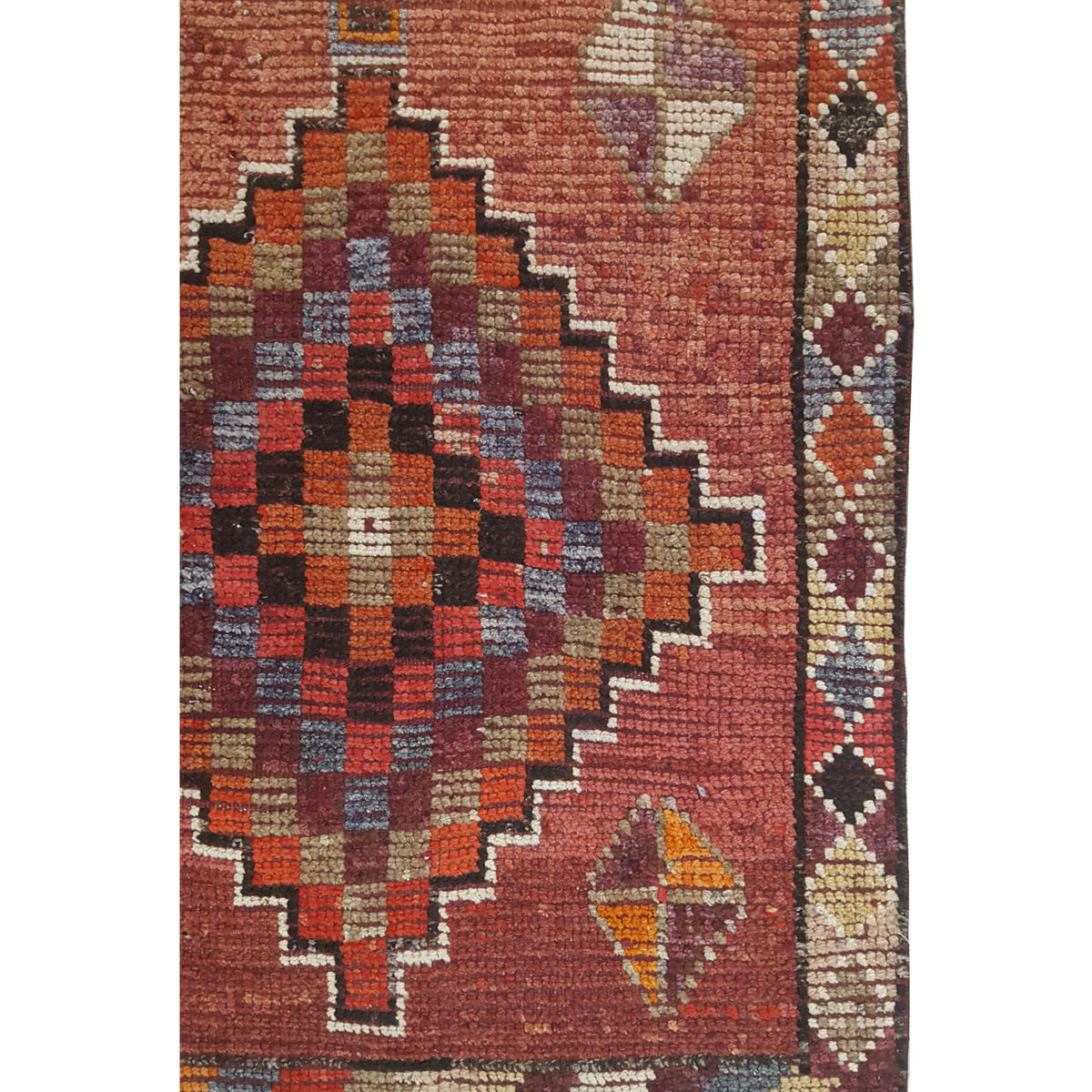 Pacific Kurdish 43544 Orange Beige Traditional Hand Knotted Rug