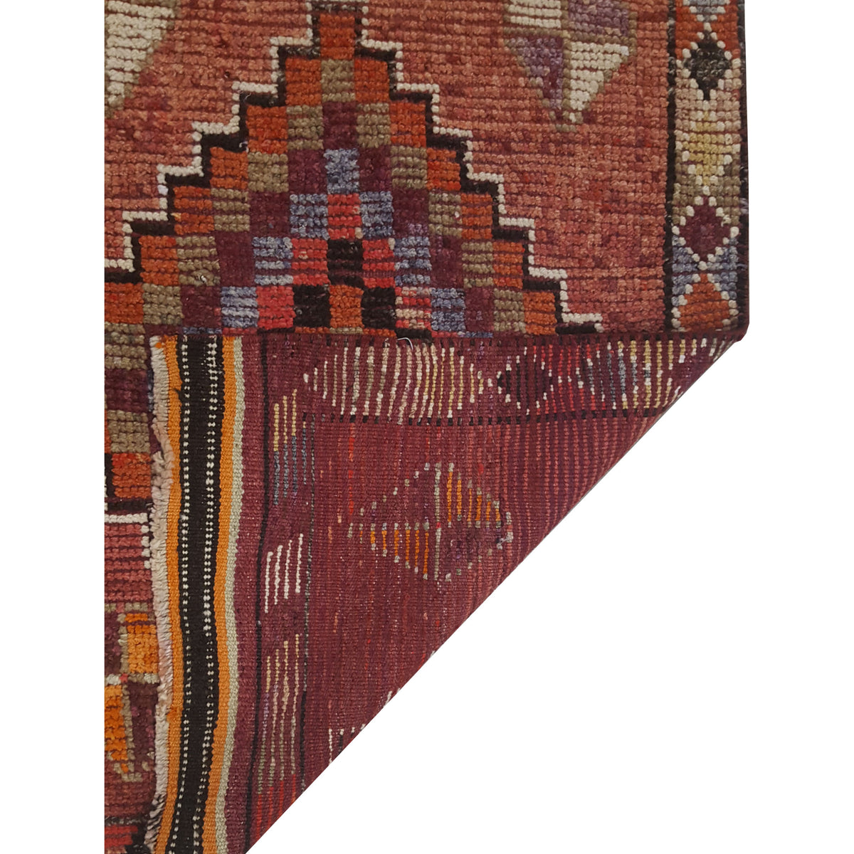 Pacific Kurdish 43544 Orange Beige Traditional Hand Knotted Rug
