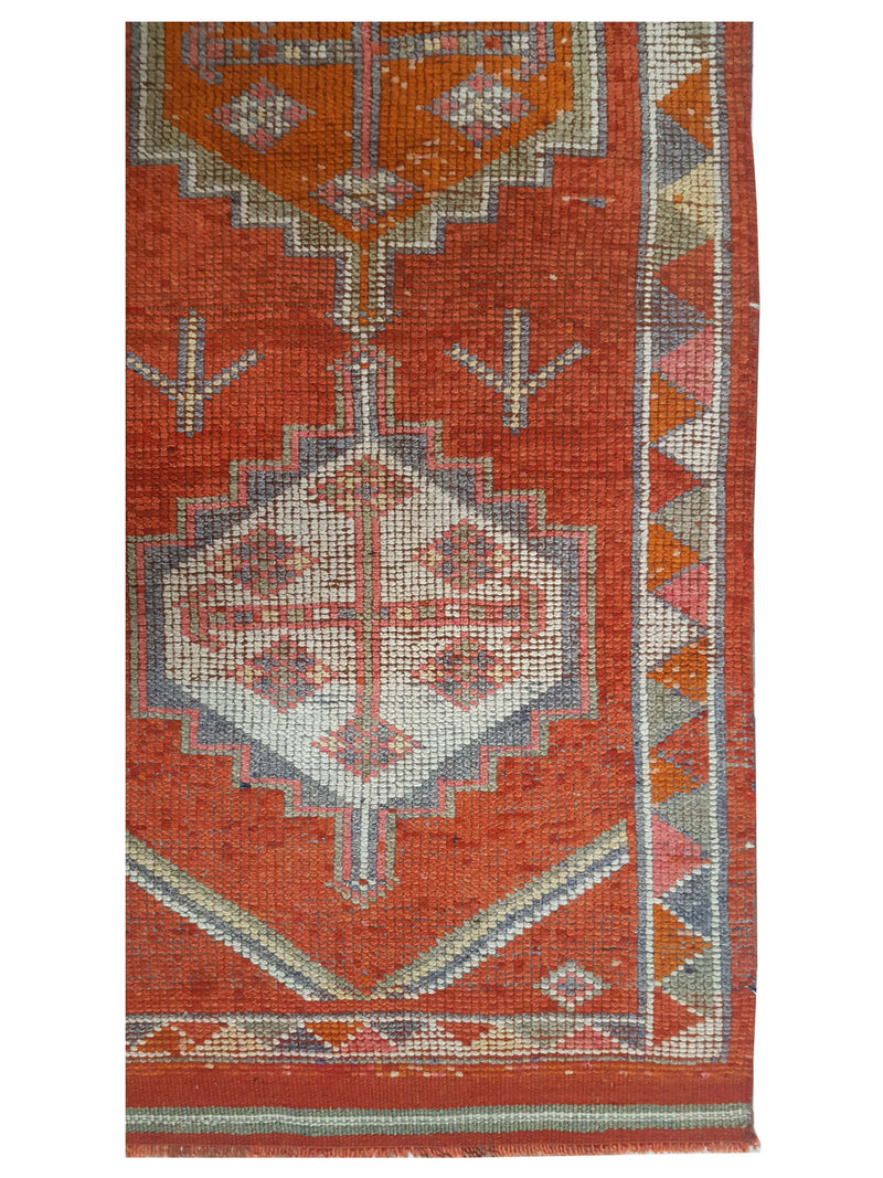 Pacific Kurdish 43547 Orange Orange Traditional Hand Knotted Rug