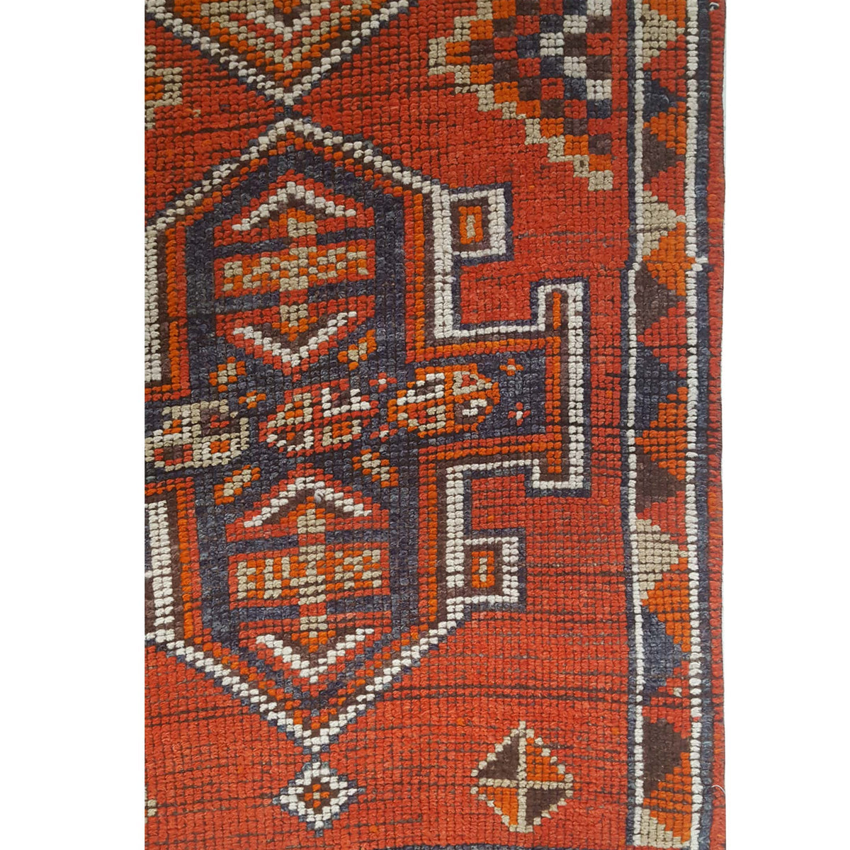 Pacific Kurdish 43548 Orange Blue Traditional Hand Knotted Rug
