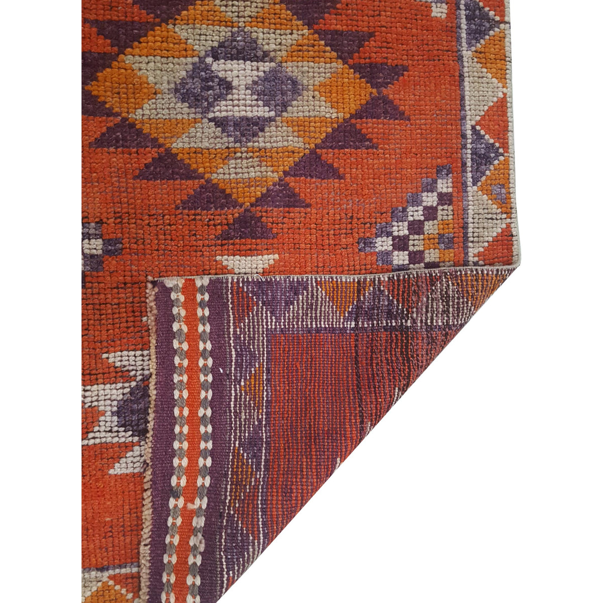 Pacific Kurdish 43549 Orange Grey Traditional Hand Knotted Rug