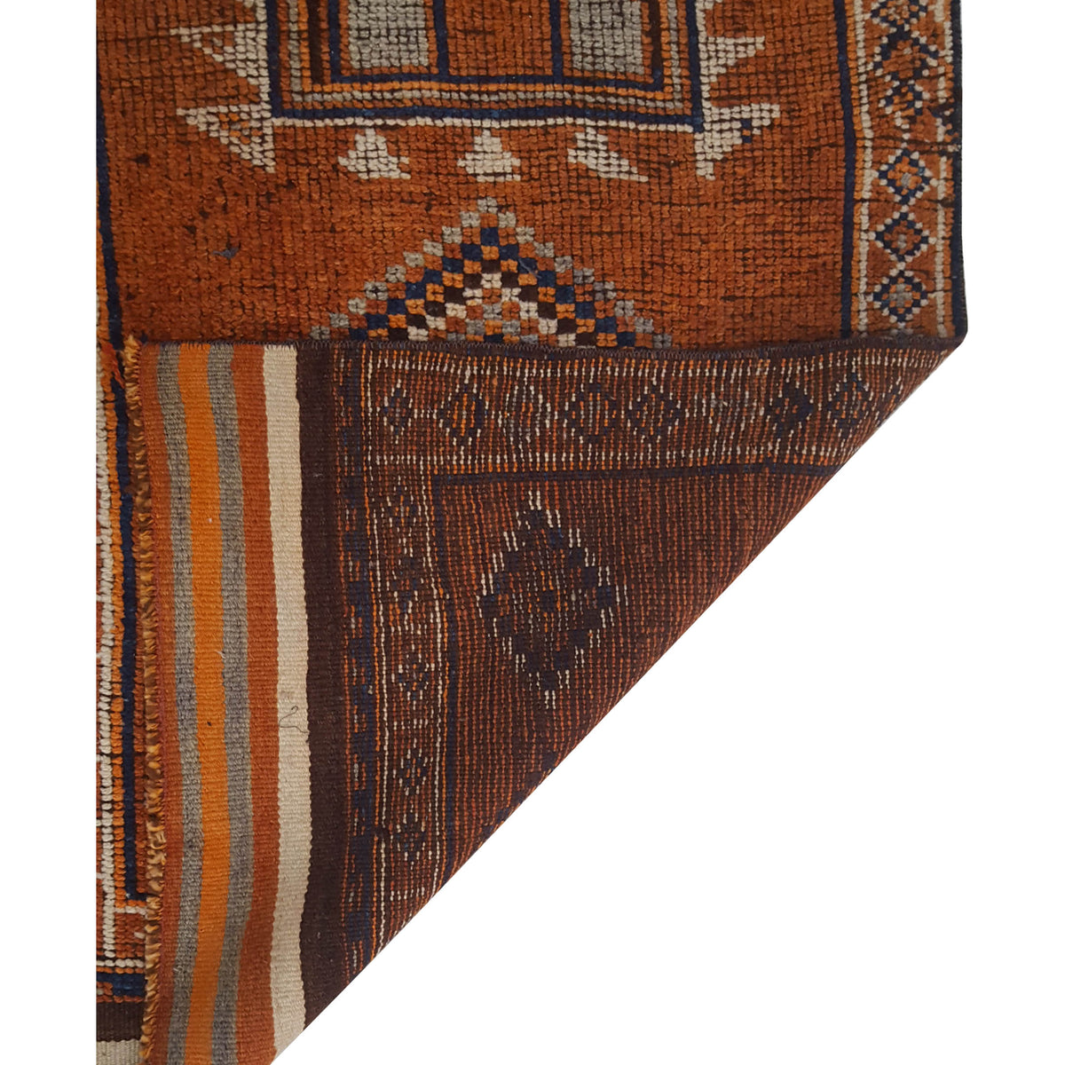 Pacific Kurdish 43554 Orange Pumpkin Traditional Hand Knotted Rug