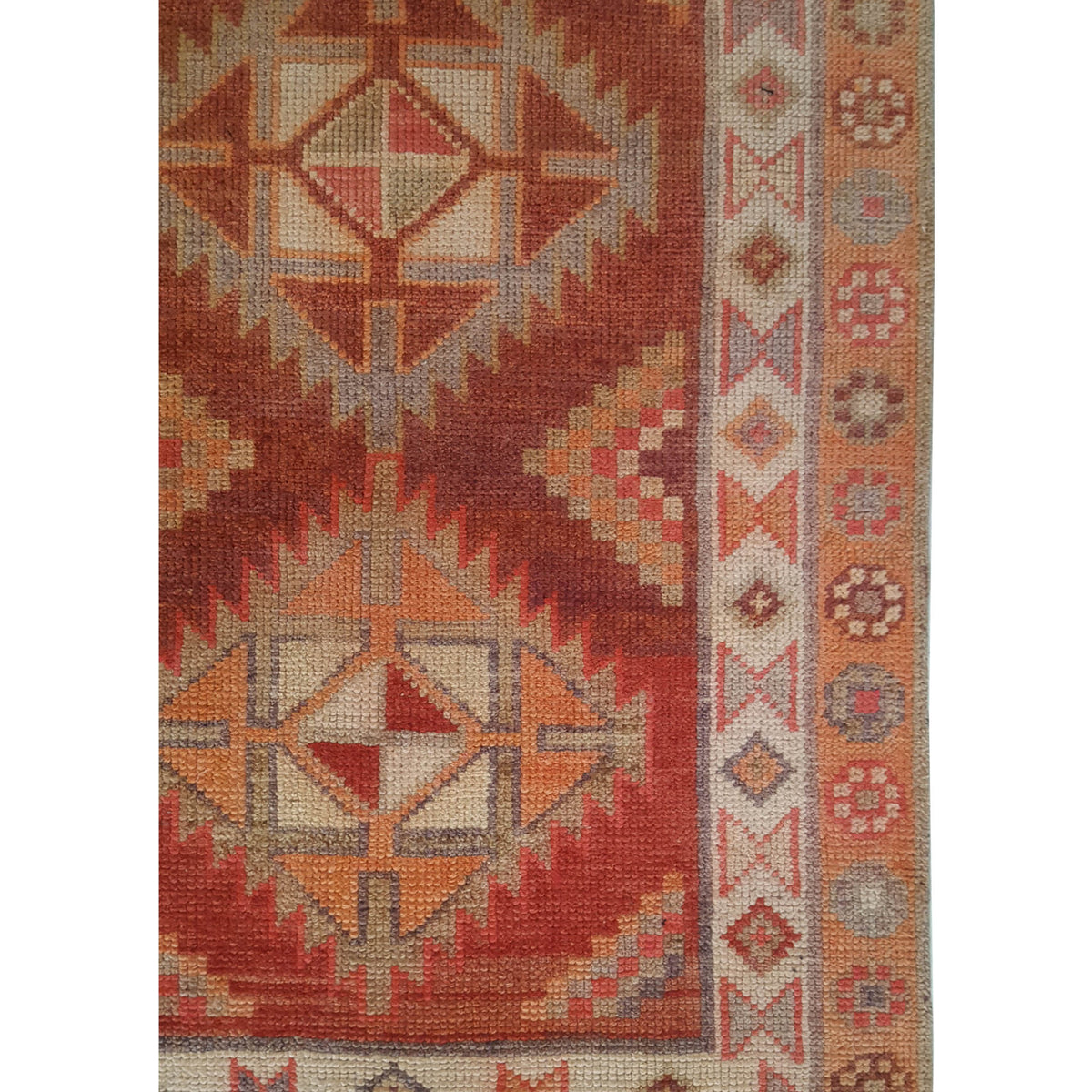 Pacific Kurdish 43559 Orange Traditional Hand Knotted Rug