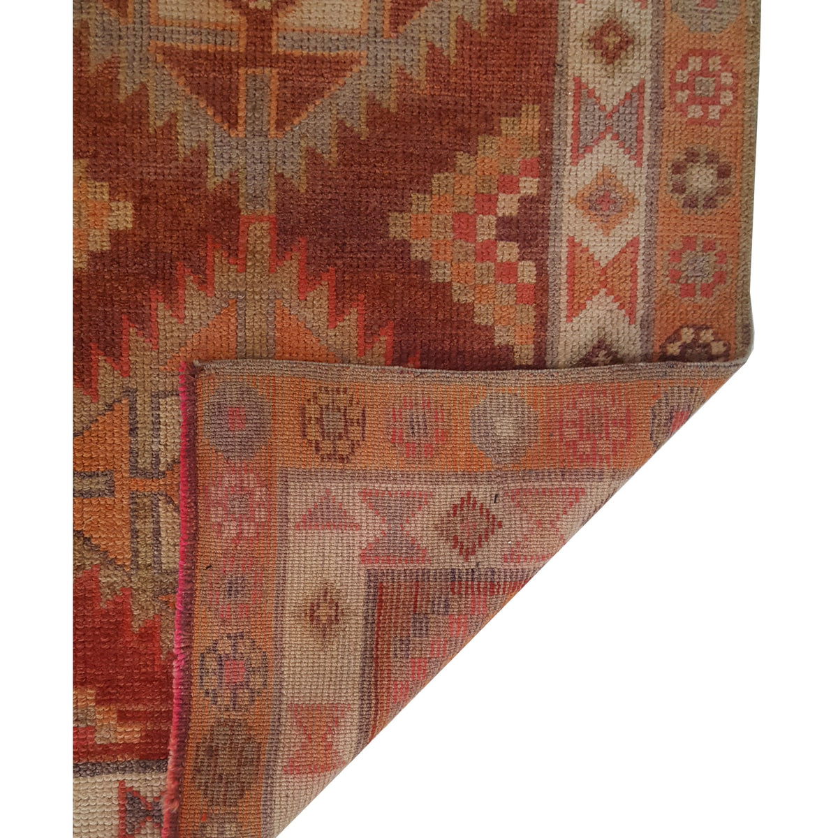 Pacific Kurdish 43559 Orange Traditional Hand Knotted Rug