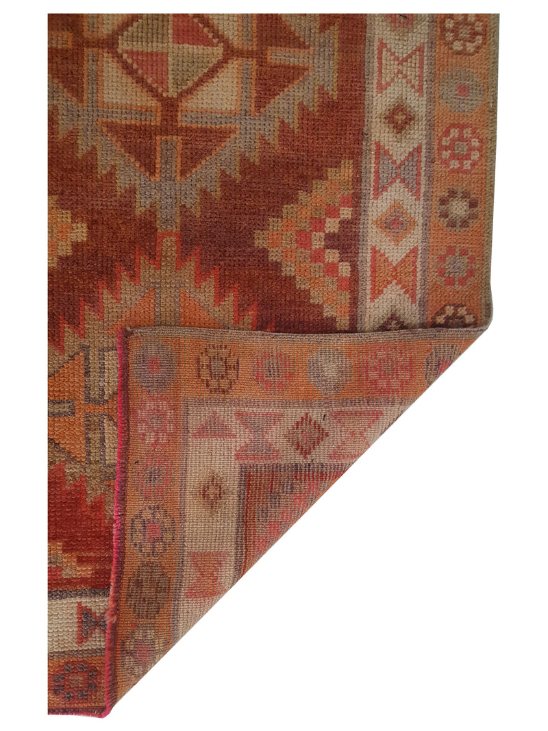 Pacific Kurdish 43559 Orange Traditional Hand Knotted Rug