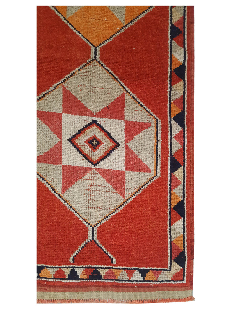 Pacific Kurdish 43560 Orange Traditional Hand Knotted Rug