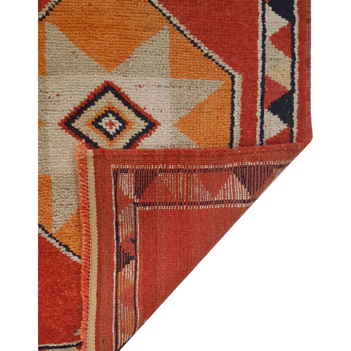 Pacific Kurdish 43560 Orange Traditional Hand Knotted Rug